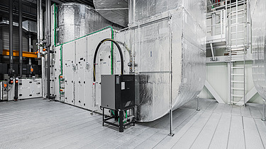 Detail photo of the new clean room for SABCA in Lummen.