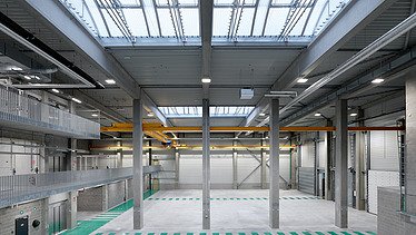 Image de l'entrepôt dans le centre de services d'Elia à Kruisem.