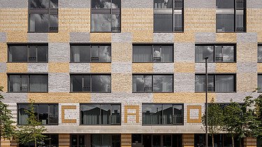 Photo du nouveau bâtiment Stemstroom au Campus Cadix à Anvers.