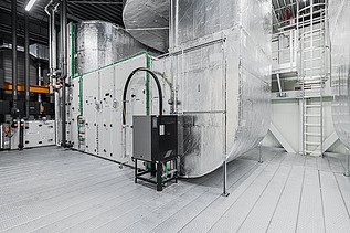 Photo de détail de la nouvelle salle blanche de SABCA à Lummen.